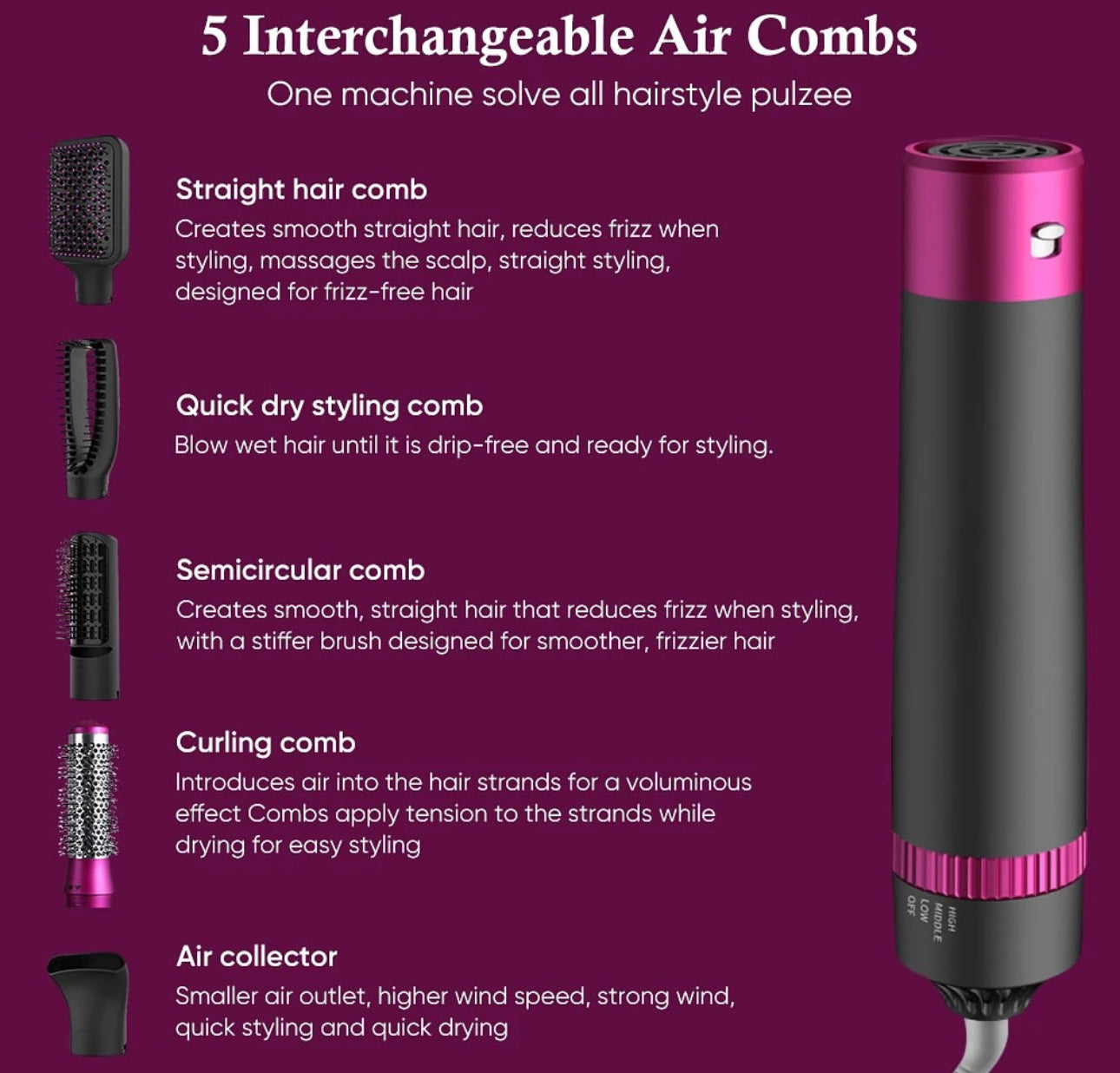 5 in 1 hair dryer