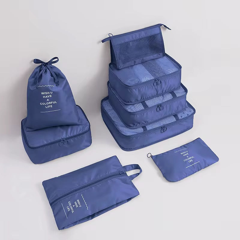 Travel bag organizer 8 piece set